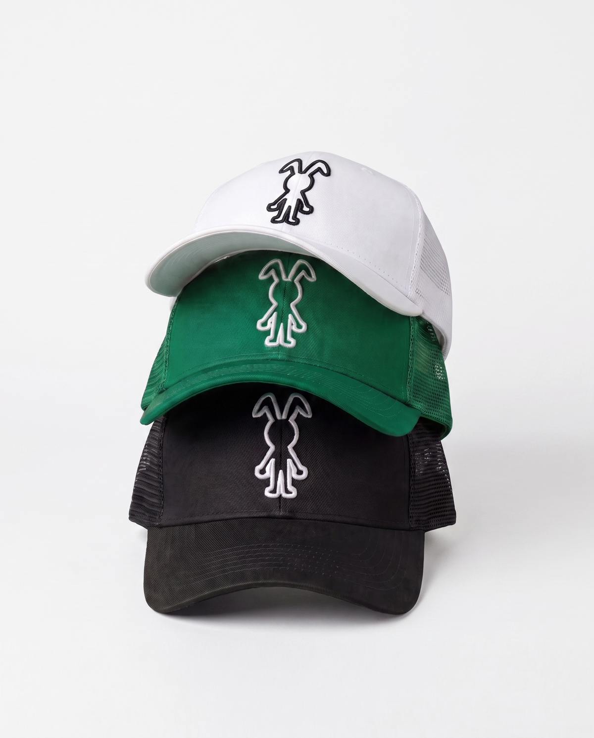 gfb White Trucker Hat