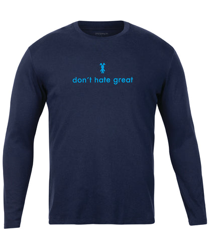 Long Sleeve T-Shirt Black Dont Hate Great Blue